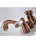 Restoration Mini Widespread Lavatory Faucet With Porcelain Lever Polished Chrome Solid Brass Construction Ceramic Disc Cartridge