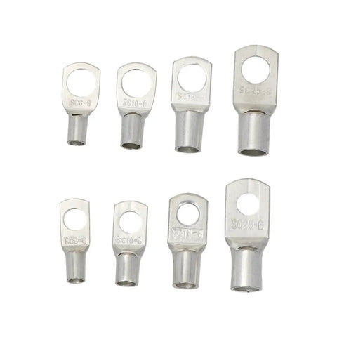 Top Tier 240 Piece Copper Tube Wire Ring Crimp Terminals And Lug Battery Welding Electrical Connectors Kit For Super Smooth Car Installations And Serious DIY Projects. ring lug set, sizes SC8-6 to SC25-6