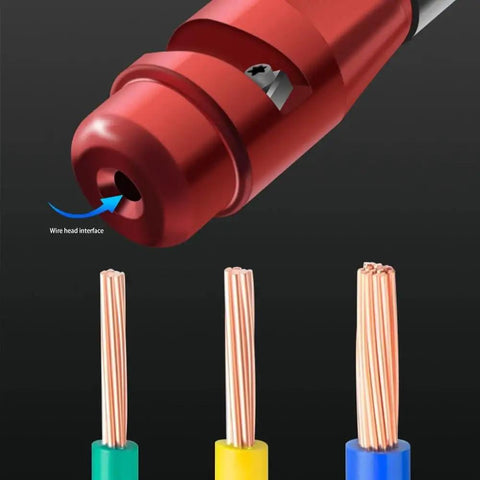 Heavy Duty Electric Wire Stripper That Clamps Right Onto Your Standard Hand Drill for precise wire head interface and cable prep.