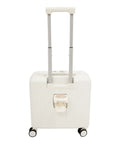 Back view of 16 Inch Underseat Carry On Luggage Hard Shell With Spinner Wheels Airline Approved TSA Lock Front Pocket Ultra Lightweight
