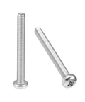 Heavy Duty M5x40mm Machine Screws With Phillips Cross Pan Head Premium 304 Stainless Steel Bolts For Woodworking And Mechanics Rock Solid 20 Pack Fasteners displayed with close-up view.