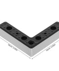 4 Pack L Shaped Aluminum Furniture Legs With Plastic Bases For TV Stands And Woven Sofa Frames Black Heavy Duty Feet