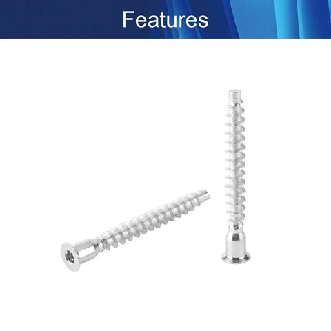 Heavy Duty M7 X 60mm Confirmat Screws Zinc Plated Carbon Steel Hex Bolts No Sweat Furniture Assembly For Building Sturdy Shelves And Wooden Desks Pro Grade Hardware Pack