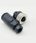 Two Pack M12 Four Pin A Code Female Circular Connector IP67 Sensor Plug, 12mm screw crimping brass gold plated contacts, unshielded.