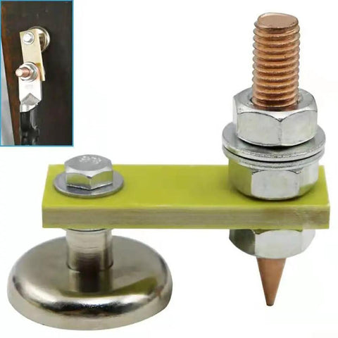 Light Duty Welder Magnetic Holding Kit With Four Rare Earth Magnets Delivers Up To 3 Kg Suction For Substructure Welding, clamp magnet with copper grounding stud on steel plate