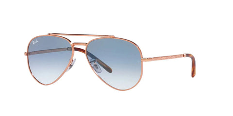 Dope Unisex Aviator Sunglasses Rose Gold Frames With Clear Gradient Blue Lenses 58mm Authentic Authorized Retailer