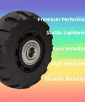 68mm Replacement Wheel Set For Luggage And Inline Skates, Quiet Polyurethane Wheels 24mm Wide With 8mm Bearings on gradient background