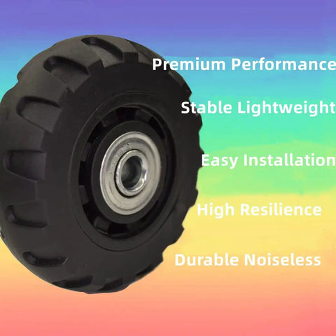 68mm Replacement Wheel Set For Luggage And Inline Skates, Quiet Polyurethane Wheels 24mm Wide With 8mm Bearings on gradient background