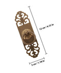 Antique Style Brass Cabinet Handles 2 Pack Vintage Drawer Pulls for Kitchen and Wardrobe, Rustic 3cm x 12cm Hardware With Screws