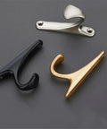 Sleek Wall Mount Coat Rack Built With Rock Solid Zinc Alloy Hooks Perfect For Mudrooms And Halls features silver, black, and gold hooks.