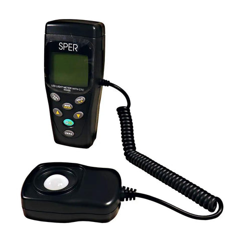 LED Light Meter With Color Temperature Compensation For Accurate Lux And Foot Candle Readings, Pro-Grade Adjustable 2700K To 6500K Modes For LED And Incandescent Lighting, Portable Professional Lighting Analysis Tool, handheld meter with sensor