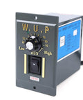 AC speed control unit for gear reduction motor, features adjustable dial and power switch, suitable for manufacturing use.