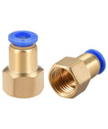 Push To Connect Tube Fitting Adapter 6mm Tube OD To PT One Quarter Female Straight Pneumatic Connector For Pipe Fittings 2 Pack
