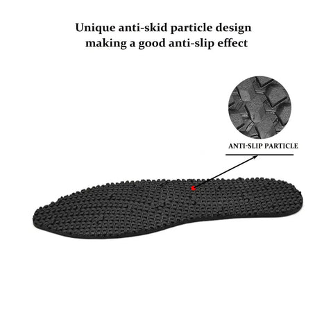 Black Rubber Soles Replacement For Shoes DIY Repair Kit With Anti Slip Particle Pattern durable, close-up view of texture.