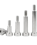 Heavy Duty Hex Socket Cap Head Roller Shoulder Screws Set In 304 Stainless Steel M2.5 To M12 Metric Threads And 45mm Length D4xM3 Five Pack
