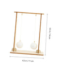 Two Piece Physics Principle Experiment Kit For Students with wooden frame and floating ball demonstration, 14 cm tall.