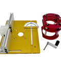 Premium Aluminum Router Table Insert Plate Offering Smooth As Butter Sliding And Rock Solid Construction with adjustable miter gauge.