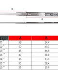 Heavy Duty Stainless Steel Drawer Slides With 3 Fold Full Extension And Ball Bearing Runners, size chart and dimensions diagram