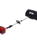 52CC Gas Walk Behind Sweeper Powered By A Muscle 2.3HP Two Stroke Engine showing brush attachment for clearing debris.