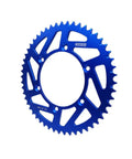 Heavy Duty Rear Drive Sprocket With 52 Teeth Ready To Rip Up The Trails And Shift Smooth On Gnarly Terrain Built From Cold Rolled Steel, blue finish.