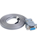 YS Series 1-axis closed-loop stepper kit cable, front view, gray 2.0 m cable with blue DB9 connector