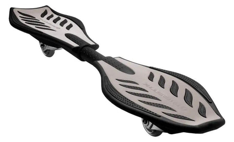 RipStik Caster Board Classic Collection Two Wheel Skateboard with 360-degree casters and smooth urethane wheels, black and gray design
