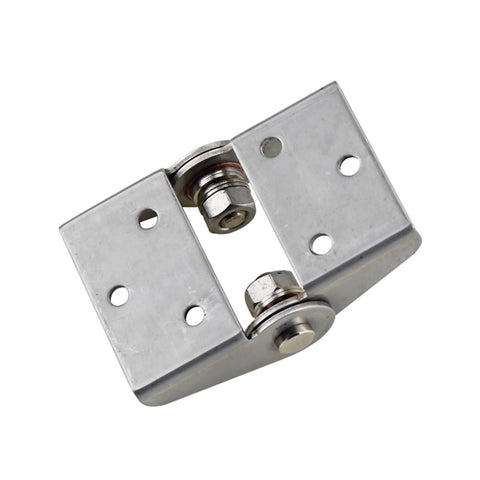 Adjustable damping hinge with stainless steel 304 pivot, 1-piece, side view.