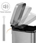 4 Pack Soft Close Trash Can Dampers Piston Lid Support Hinges Replacement For Home Kitchen Office Durable Steel And Plastic Mechanism