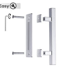 12 Inch Stainless Steel Sliding Barn Door Pull Handle With Flush Hardware Set Double Sided Brushed Finish