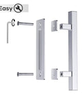 12 Inch Stainless Steel Sliding Barn Door Handles And Pulls Double Sided Hardware Set Built Tough Brushed Finish