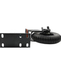 Side view of Heavy Duty Gate Caster Wheels With Adjustable Side Brake Built Tough Rolling Gate Hardware, 8 Inch tire.