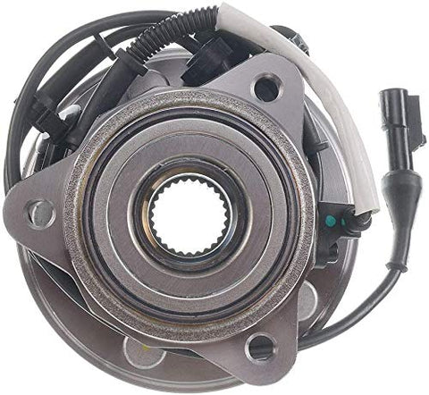 Front view of Front Wheel Hub Bearing Assembly With ABS 5 Lug For Ford Explorer 1995 To 2001 4WD, showing sealed bearing and ABS connector.