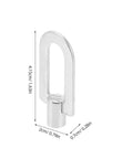 Dimensions of the pro grade aluminum pull ring from the Three Piece Aluminum Dent Puller Ring Kit For Auto Body And Sheet Metal Repair.