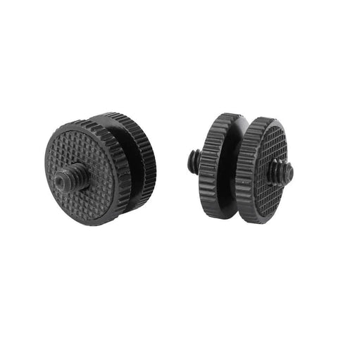 Two Pack 1/4-20 Male Screw Double End Aluminum Alloy Fits 1/4 Inch Threaded Holes Built Tough for Camera Rigs and Tripods