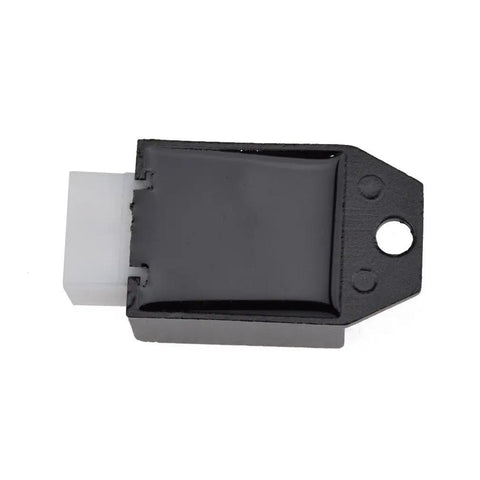 Voltage Regulator Rectifier 4 Pin Replacement For Tao Tao ATA 110 125 135 Coolster 110cc ATV Quad, black casing, top view