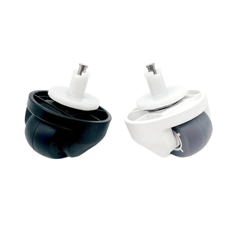 Front caster wheel pair for ECOVACS robot vacuums (T10/T20/X1 Omni, T10 Plus, X1 Turbo); black and white housings.