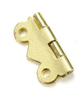 Gold mini hinge 20x17mm shown for dollhouse wood boxes and tiny drawer use, part of 10-pack for crafting and DIY repair projects.