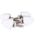 Chrome Bullet License Plate Fastener Caps 1 Inch Stud With M6 X 1.0 Threads Four Pack For Standard Plates Silver Finish Easy Install