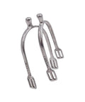 Stainless Steel Ladies Blunt Spur With Knob End And Rounded Branches For Humane NoRowel Equestrian Spur Training And Trail Riding