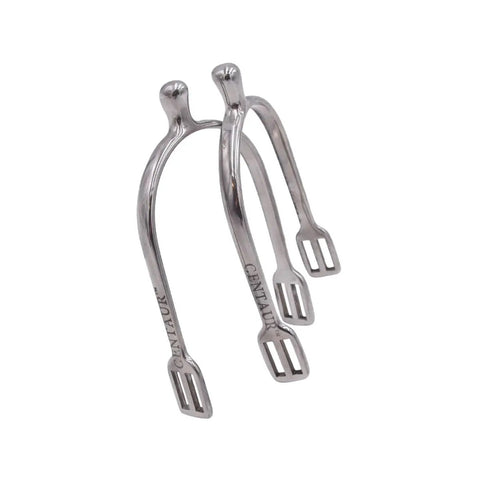 Stainless Steel Ladies Blunt Spur With Knob End And Rounded Branches For Humane NoRowel Equestrian Spur Training And Trail Riding