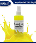 8 oz spray bottle of Self Pickling Flux For Precious Metals Like Gold Silver Platinum And Jewelry Soldering, yellow liquid
