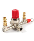 Dual Outlet Alloy Air Regulator Valve For Piston Type Compressors With V Ring Seal Fast Decompression High Precision Pressure Regulation