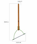 Double Blade Weed And Grass Cutter With Hardwood Handle For Tough Yard Work, Serrated Blades Cut Through Weeds And Grass, Built In Eyehole