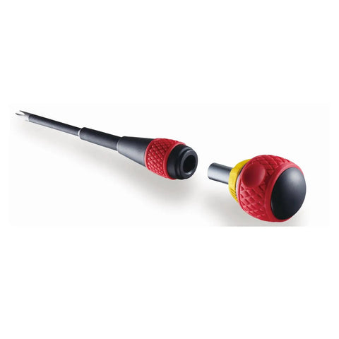 Ball Grip Ratchet Screwdriver Set 5 Piece With 36 Tooth Gear For Smooth Fine Turn Screw Driving CrV Alloy Steel Shanks