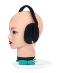 Hydrogen Inhalation Ear Mask Black Comfy Fit For Tinnitus Relief And Wellness Support At Home Use H2 Therapy Accessory on mannequin
