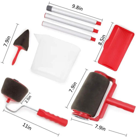 Cut The Grind And Skip The Tape With This Seamless Paint Roller And Flocked Wall Edger For Fast Mess Free Coating Save Bucks And Nail Pro Look On Any Surface Real Quick Deal, includes roller, edger, and tray.