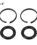 Professional Grade Impact Wrench Retainer Ring Kit With Sealed O Rings Two Pack shows 3/4 inch clips and O-rings for pneumatic tools.