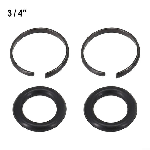 Professional Grade Impact Wrench Retainer Ring Kit With Sealed O Rings Two Pack shows 3/4 inch clips and O-rings for pneumatic tools.