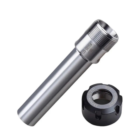 Heavy Duty ER Extension Rod For CNC Milling And Lathe Jobs With Low Runout Design For C10 C12 C16 C20 Collet Chucks, alloy steel, compact size.