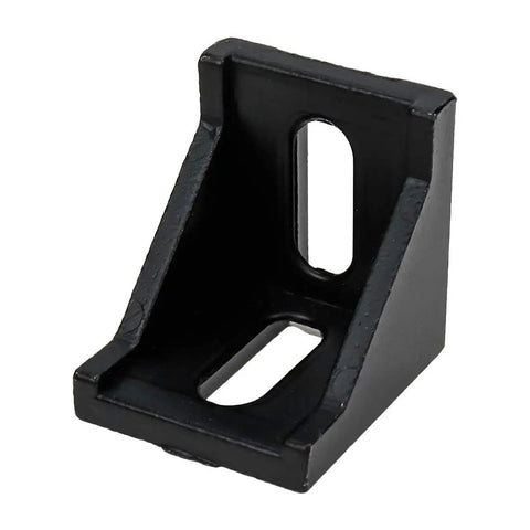 Black Ten Pack 4040 Inside Corner Bracket Gusset For 4040 Aluminum Extrusion Profile with 8mm slot for industrial frames.